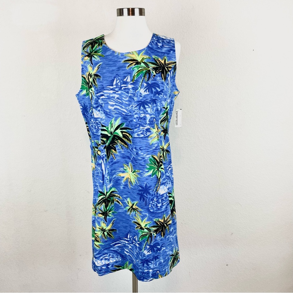 Peter Popovitch Palm Tree Midi Summer Dress NWT